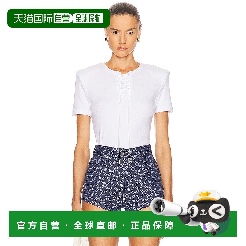 香港直邮Givenchy 纪梵希 女士 绑带短袖T恤 BW70F1317P