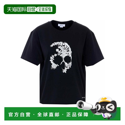 香港直邮ALEXANDER MCQUEEN 女士T恤 858340QZAQP0901BLACK