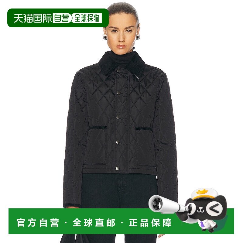 1h可退 香港直邮Burberry 巴宝莉 女士 短款绗缝夹克 8105097