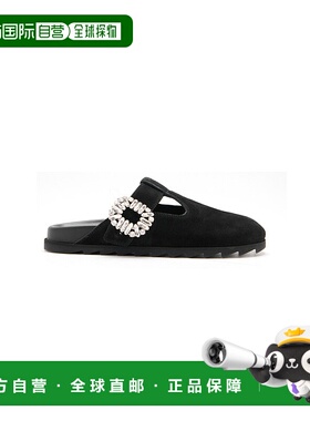 1h可退 香港直邮ROGER VIVIER 罗杰 维维亚 女士 Slidy Viv 绒面