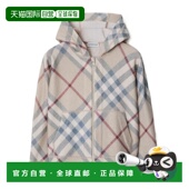 香港直邮Burberry 格纹羊毛拉链连帽衫 80931401针织