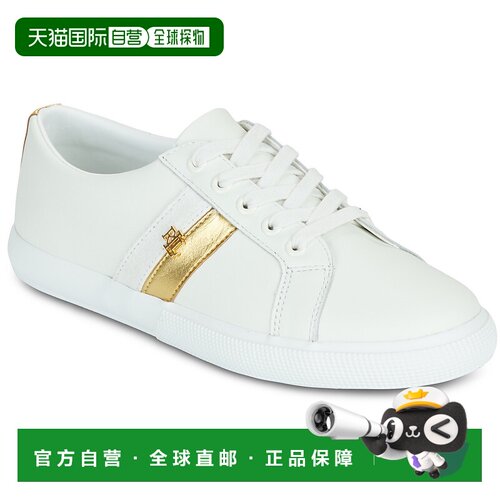 欧洲直邮Lauren Ralph Lauren拉夫劳伦鞋子女低帮板鞋白色JANSON