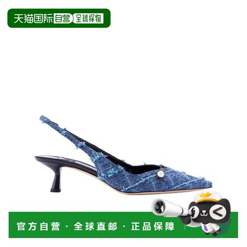 Jimmy Choo 露跟高跟鞋 AMITA45GKXDENIMMARINEDENIMMARINE