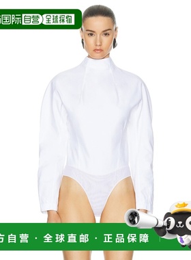 1h可退 香港直邮alaia 女士 紧身上衣 AA9H04335T447 white白色