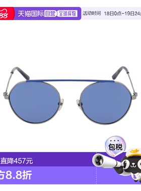 1h可退 香港直邮Calvin Klein 卡尔文 克莱恩 女士 蓝色金属太阳