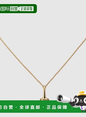 自营欧洲直邮Gucci古驰女士18k 黄金18k 金马衔扣细节链条项链新