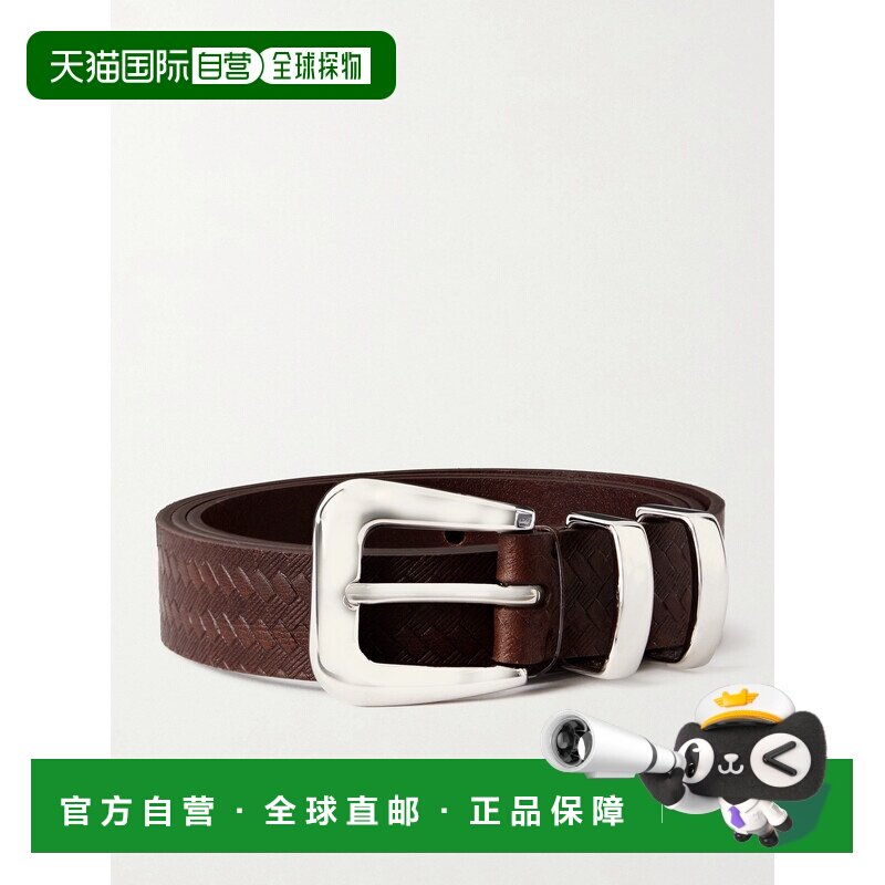 香港直邮Brunello Cucinelli 布内罗 古奇拉利 男士 2cm 鳄鱼纹皮