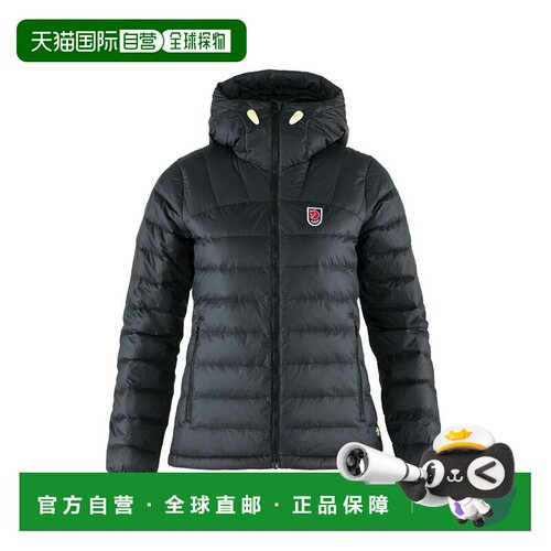 自营欧洲直邮Fjällräven Expedition女士黑色聚酰胺连帽羽绒服
