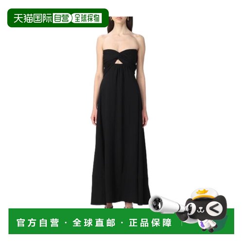 1h可退 Saint Laurent 露肩缎面连衣裙 687169Y012W性感长裙