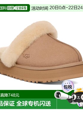 1h可退 香港直邮Ugg 女士 Disquette 拖鞋 beige米色 舒适时尚