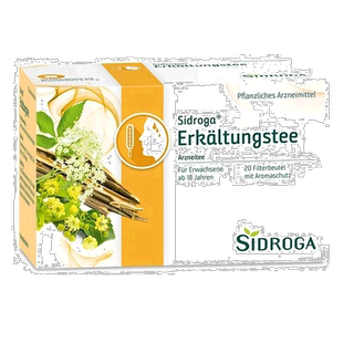 欧洲直邮德国药房Sidroga接骨木花柳树皮椴树花茶包20X2.0g礼物