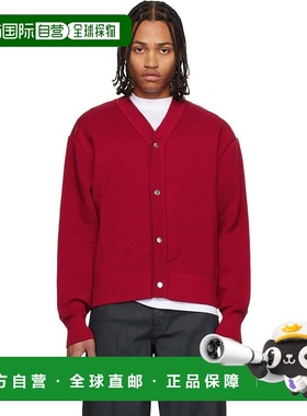 香港直邮Jacquemus 男士 红色 Le Cardigan Doppio 开衫 25HCDM00