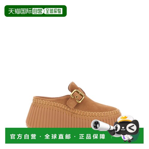 1h可退 香港直邮Chloe 蔻依 女士 'Nama' Mules Heeles for 棕色