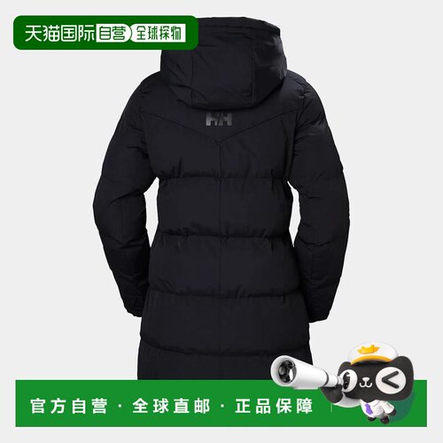自营欧洲直邮Helly Hansen 女士黑色聚酰胺Adore蓬松派克大衣外套