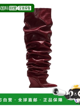 香港直邮Balmain 坡跟过膝长靴 FN0TB169LSDX