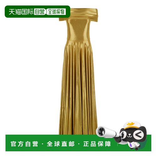 香港直邮NORMA KAMALI 诺玛 卡玛丽 女士 dress 金色染色长款船领