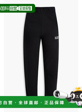 1h可退 香港直邮GANNI 甘尼 女士 刺绣棉混纺抓绒长运动裤 T29253