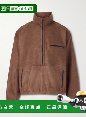 1h可退 香港直邮AURALEE 男士 Silk-Fleece 半拉链运动衫 A25AP02
