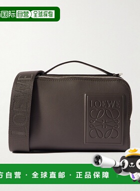 香港直邮LOEWE 罗意威 男士 Camera Logo-Appliqued 迷你皮革邮差