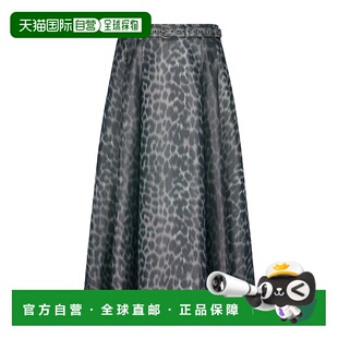 香港直邮Dior 241J45A7608a字裙伞裙 豹纹半身裙