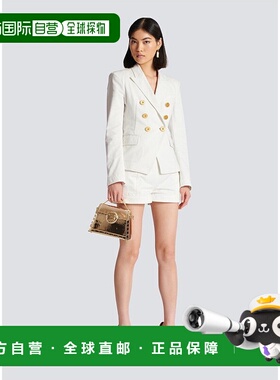 香港直邮Balmain 双排扣翻领牛仔外套 CF1SG170DB69