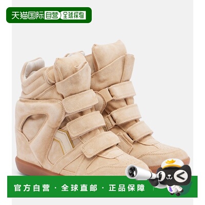 香港直邮Isabel Marant 伊莎贝尔 玛兰 女士 Bekett 绒面革坡跟运