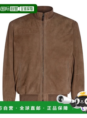 1h可退 香港直邮Canali 康钠丽 男士 浅棕皮革夹克 O70466LE00298