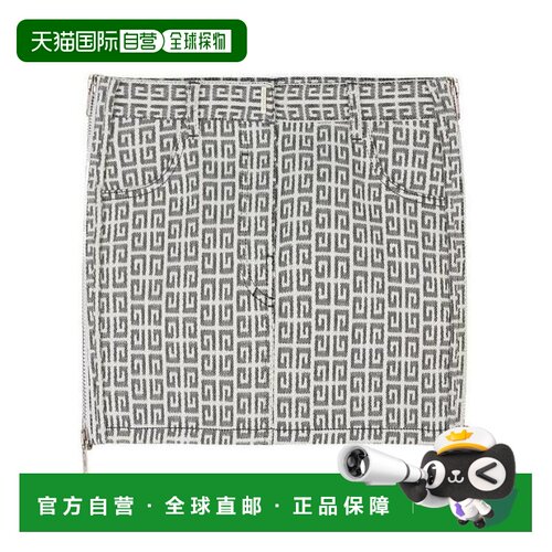 香港直邮GIVENCHY 女士半身裙 BW40GW13N0004 SS2022 棕色 LOGO提