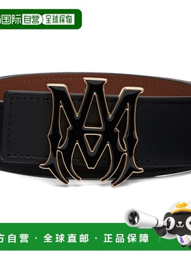 1h可退 香港直邮AMIRI 男士 黑色 MA 4CM Enamel 腰带 AMACBL1027