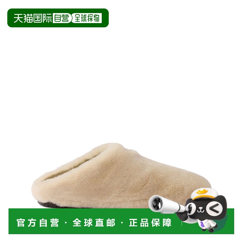 1h可退 香港直邮Prada 普拉达 女士 沙色毛羊皮便鞋 1R130OF01017
