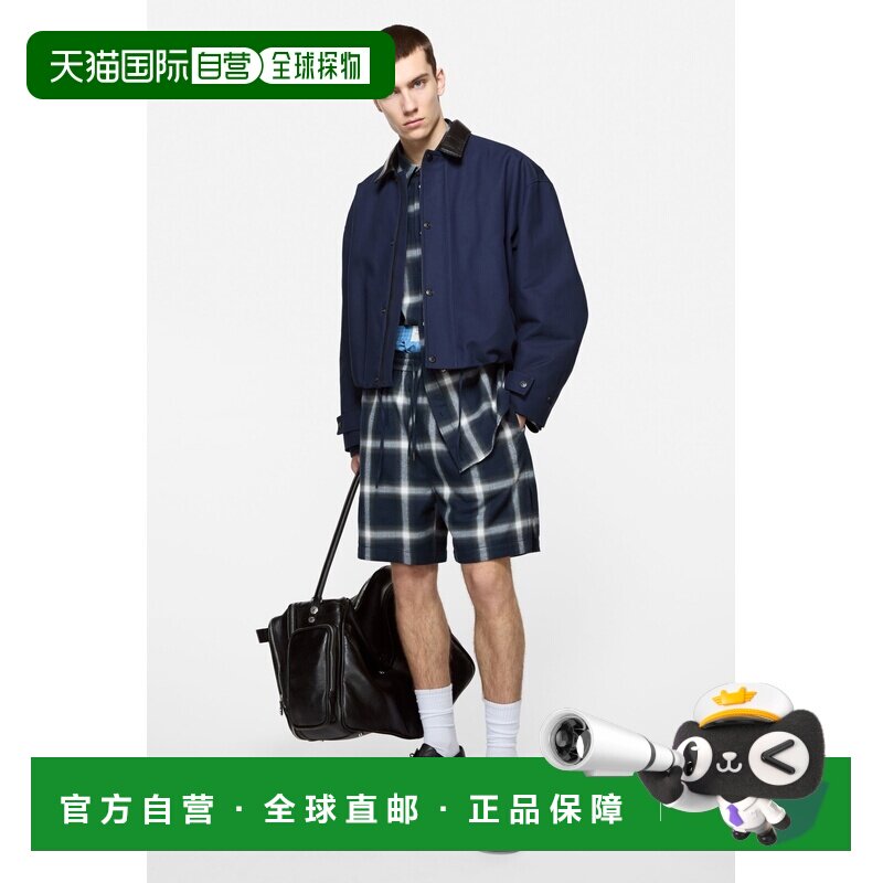 自营欧洲直邮Acne Studios FW25男士藏蓝色棉拉链开合外套夹克图片