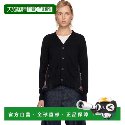 1h可退 香港直邮Sacai 女士 黑色 Paisley Print & Cotton Knit