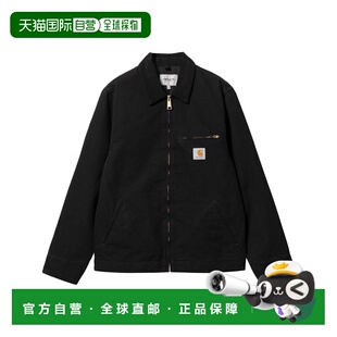 自营欧洲直邮Carhartt WIP Detroit黑色棉正面拉链夹克男女通用