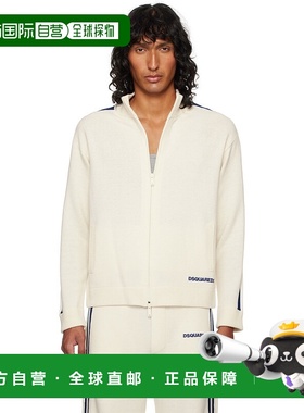 1h可退 香港直邮Dsquared2 二次方 男士 灰白色拉链毛衣 S74HA143