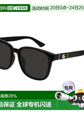 自营Gucci古驰经典双G太阳镜墨镜 带眼镜盒男女同款GG0637SK-001