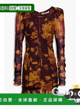 1h可退 香港直邮ALESSANDRA RICH 亚历山德拉.瑞秋 女士 褶皱印花