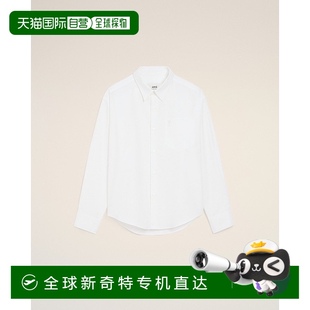 Coeur 歐洲直郵AMI Ami 白色寬松棉質襯衫