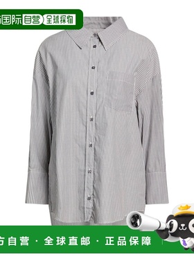 1h可退 香港直邮ANINE BING 女士 条纹衬衫 grey灰色 舒适时尚