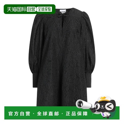 香港直邮GANNI 甘尼 女士 短款连衣裙 black黑色 舒适时尚