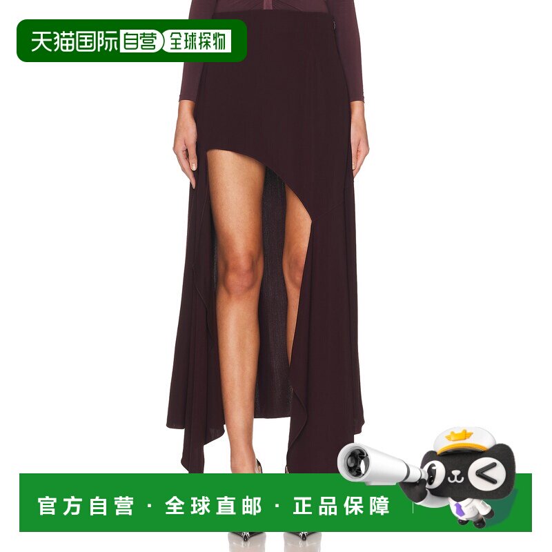 1h可退 香港直邮Mugler 穆勒 女士 不对称半身裙 25F1JU0573196