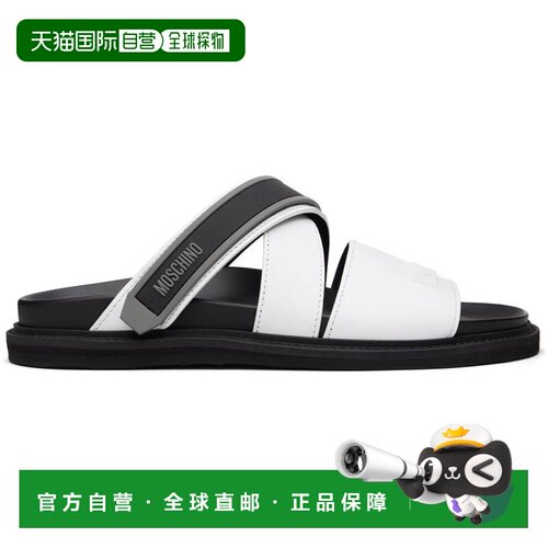 香港直邮Moschino 莫斯奇诺 男士 白色 Sporty 凉鞋 261MB28113G0