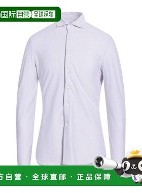 1h可退 香港直邮Canali 康钠丽 男士 条纹衬衫 grey灰色 舒适时尚