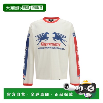 1h可退 香港直邮Represent 男士 Pegasus 网纱长袖T恤 MLM100781F