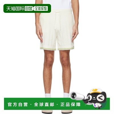 1h可退 香港直邮Casablanca 男士 灰白色 Tennis Boucle 短裤 MSP