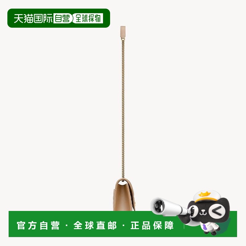 自营欧洲直邮YSL圣罗兰 女士米色羊皮斜挎包日常通勤时尚百搭高级