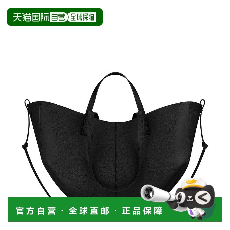 自营欧洲直邮POLENE Cyme女士黑色小牛皮手提包