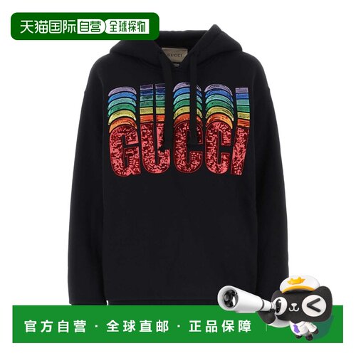 自营Gucci 徽标连帽卫衣 717427XJE5O长袖
