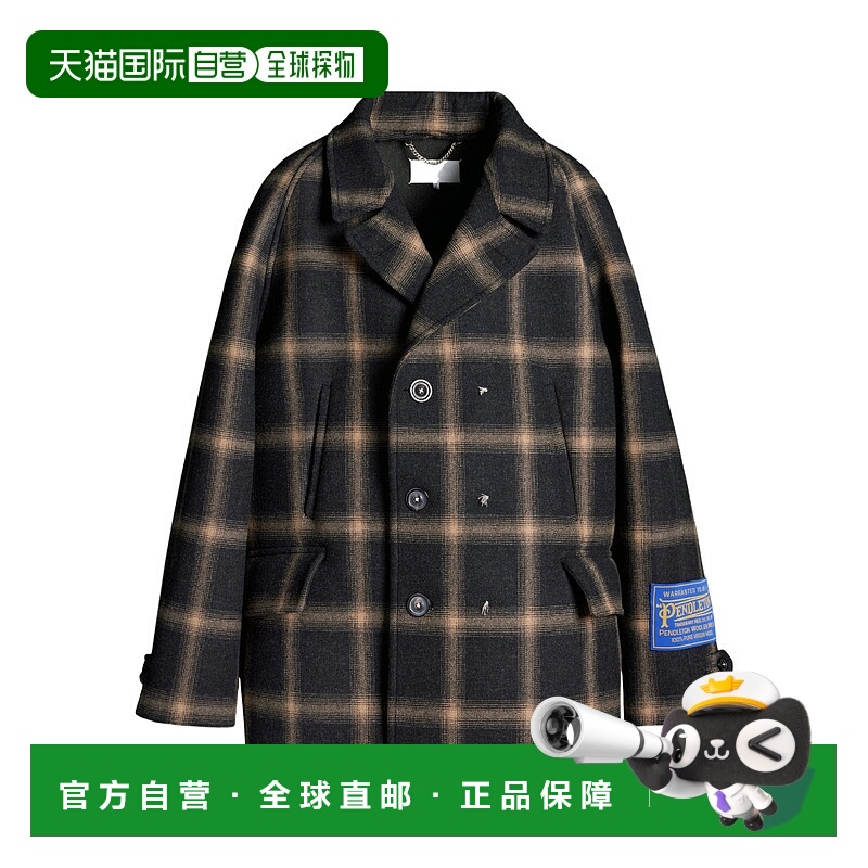 香港直邮Maison Margiela Pendleton 格纹羊毛外套 S67AM0071S782