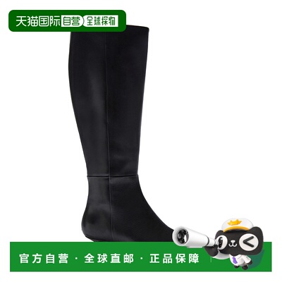 1h可退 香港直邮aeyde 女士 Sabrina 皮质及膝靴子 black黑色 舒