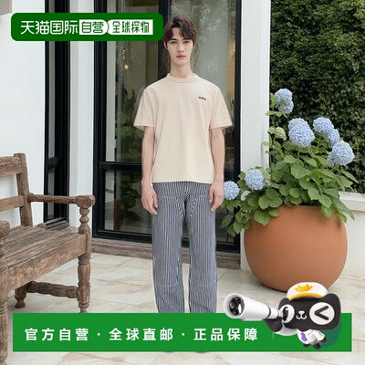 自营欧洲直邮APC 男士灰白色棉T恤男装